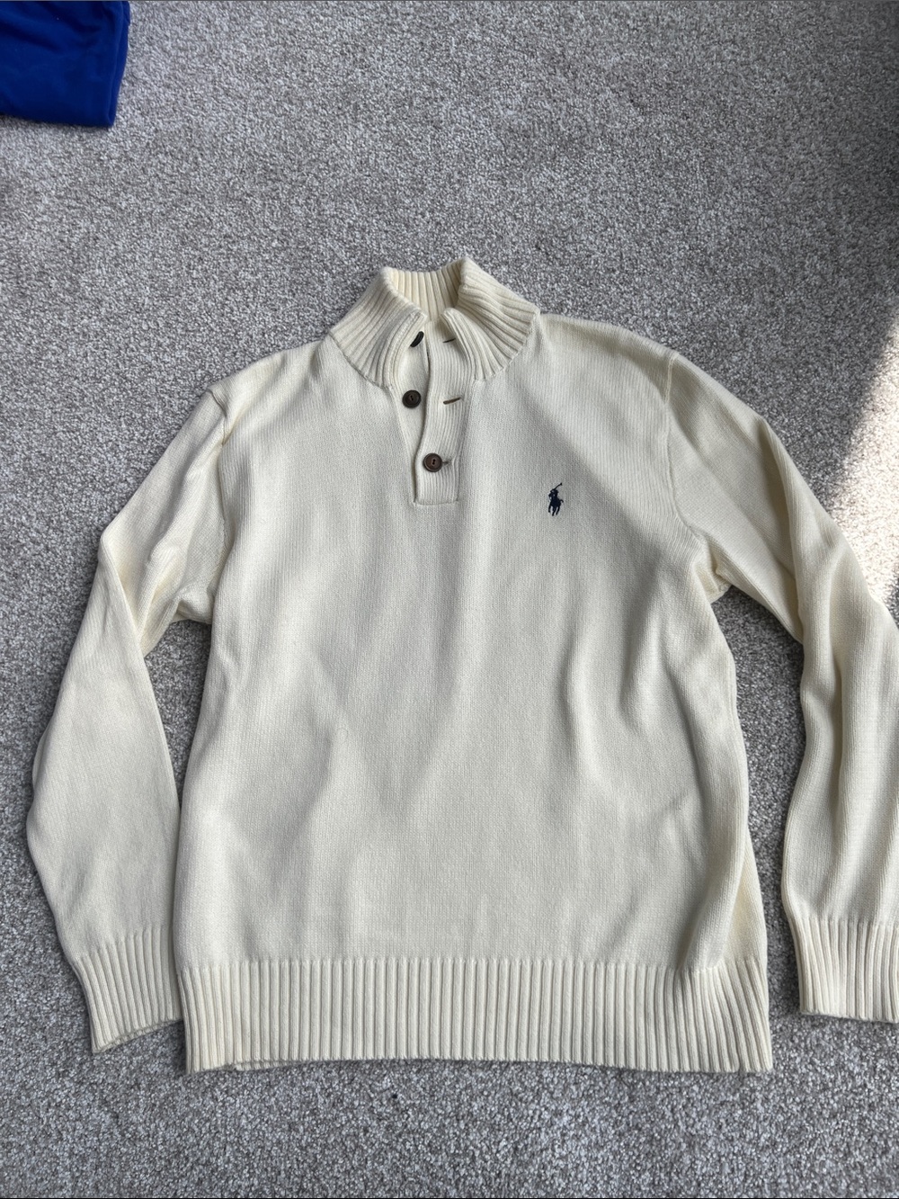 Polo by Ralph Lauren Ivory/cream Quarter-Button Sweater